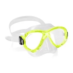 Cressi Perla Kinder Tauchermaske Limettengrün Mit Transparenten Gläsern