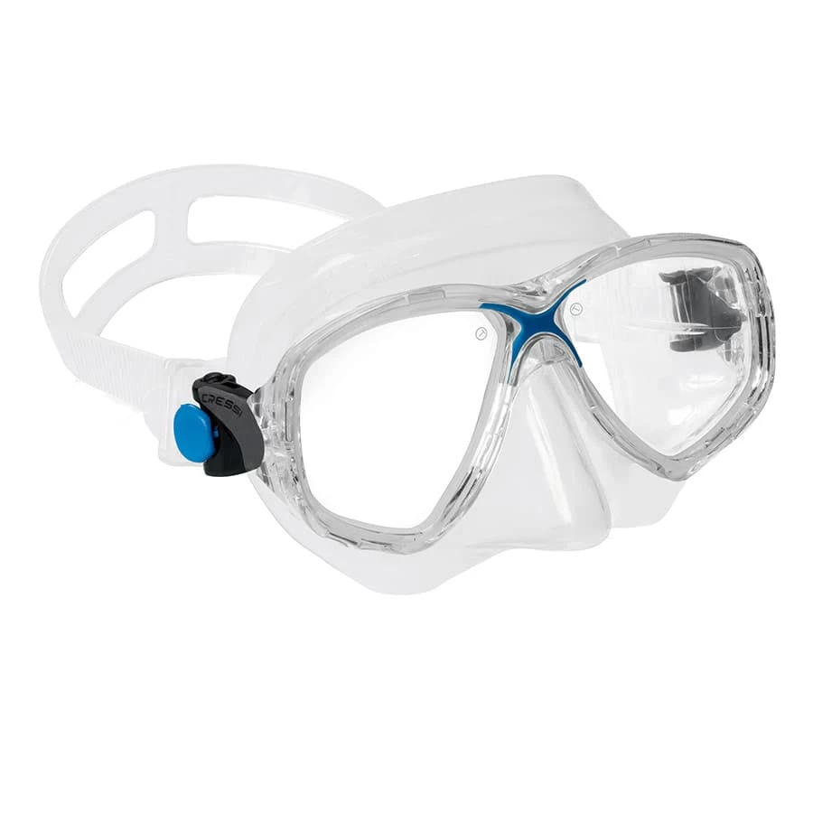 Cressi Marea Weiß-blaue Tauchmaske Mit Klaren Gläsern 1 Cressi Marea Weiß-blaue Tauchmaske Mit Klaren Gläsern