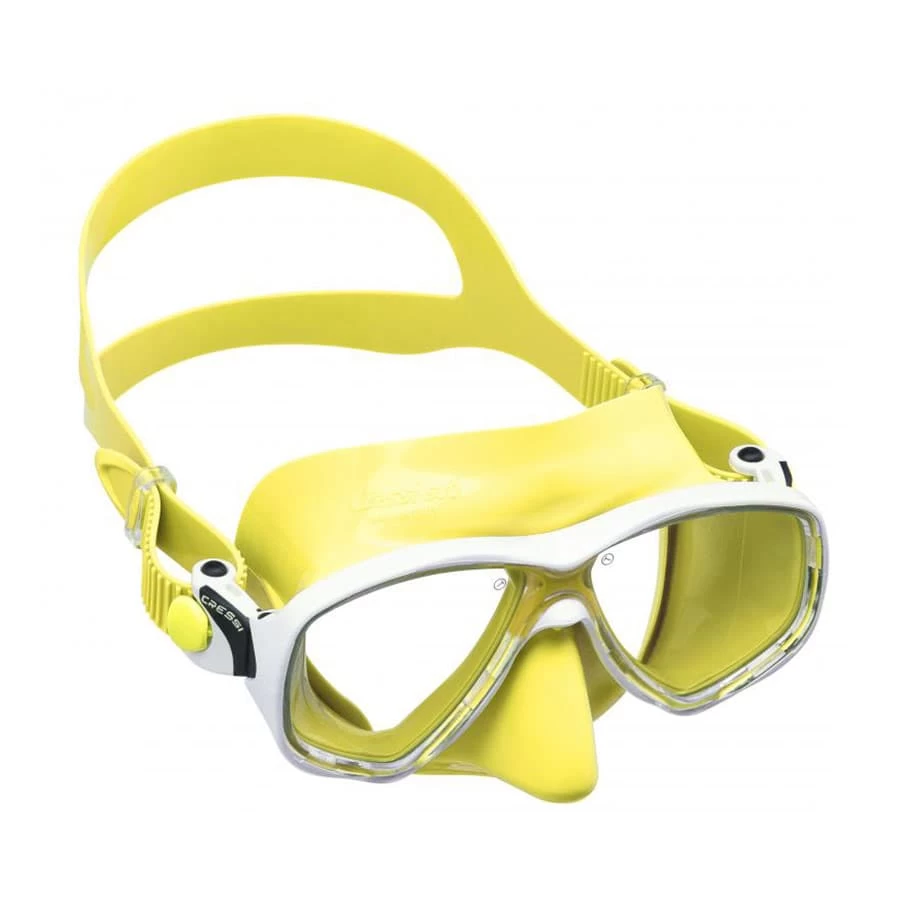 Tauchmaske Cressi Marea Colorama Gelb Weiß Mit Klaren Gläsern 1 Tauchmaske Cressi Marea Colorama Gelb Weiß Mit Klaren Gläsern
