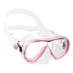 Cressi Estrella Weiß-rosa Tauchmaske Mit Klaren Gläsern