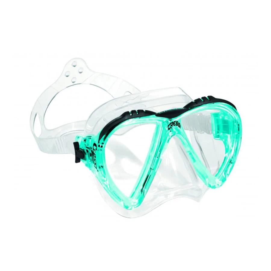 Cressi Lince 2 Tauchmaske Weiß Hellblau Mit Klarem Glas 1 Cressi Lince 2 Tauchmaske Weiß Hellblau Mit Klarem Glas