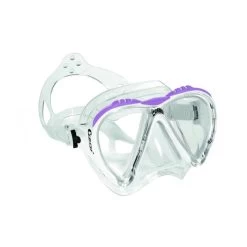 Cressi Lince 2 Tauchmaske Weiß Lila Mit Klarem Glas