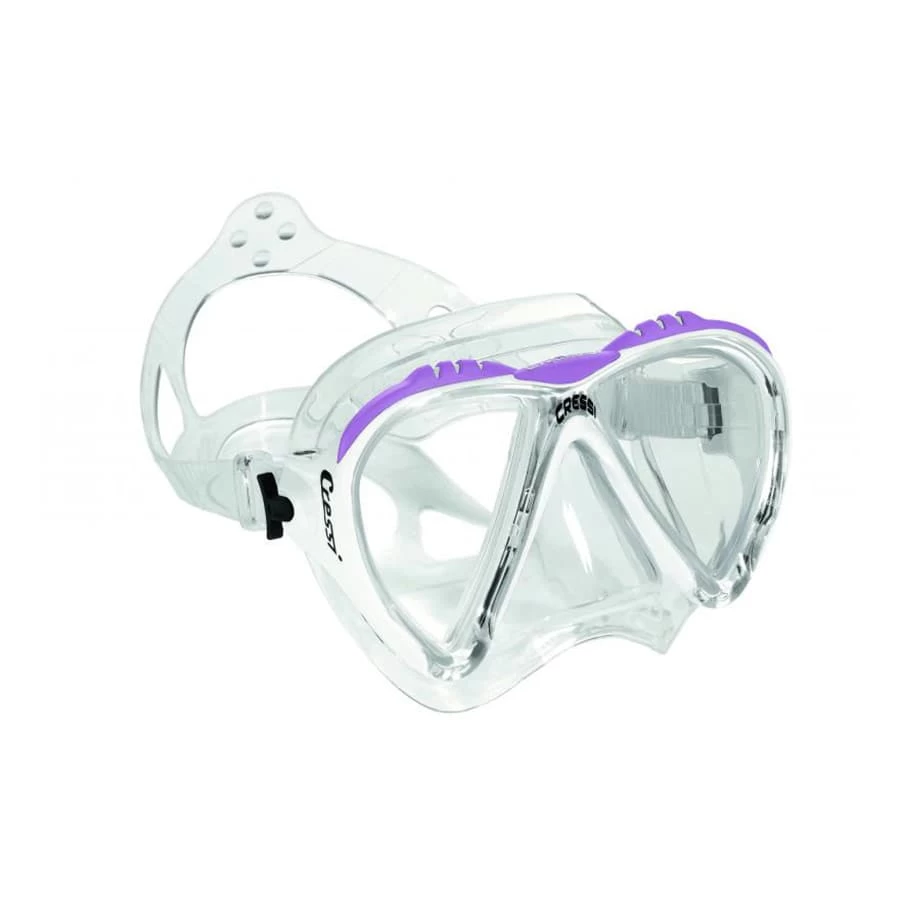 Cressi Lince 2 Tauchmaske Weiß Lila Mit Klarem Glas 1 Cressi Lince 2 Tauchmaske Weiß Lila Mit Klarem Glas