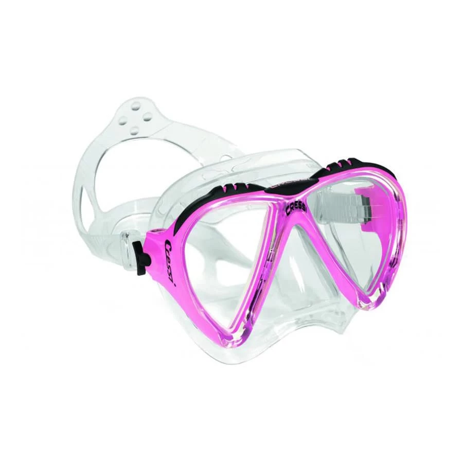 Cressi Lince 2 Tauchmaske Weiß Rosa Mit Klarem Glas 1 Cressi Lince 2 Tauchmaske Weiß Rosa Mit Klarem Glas