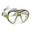 Cressi Air Scuba Maske Schwarz Gelb Weiß Mit Klaren Gläsern