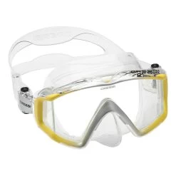 Cressi Liberty Tauchmaske Weiß Gelb Mit Klarem Glas