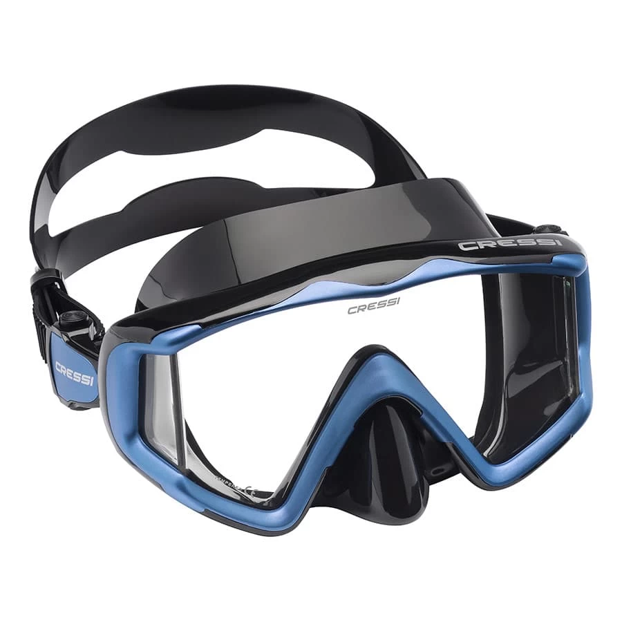 Cressi Liberty Scuba Tauchmaske Schwarz Blau Mit Klarem Glas 1 Cressi Liberty Scuba Tauchmaske Schwarz Blau Mit Klarem Glas
