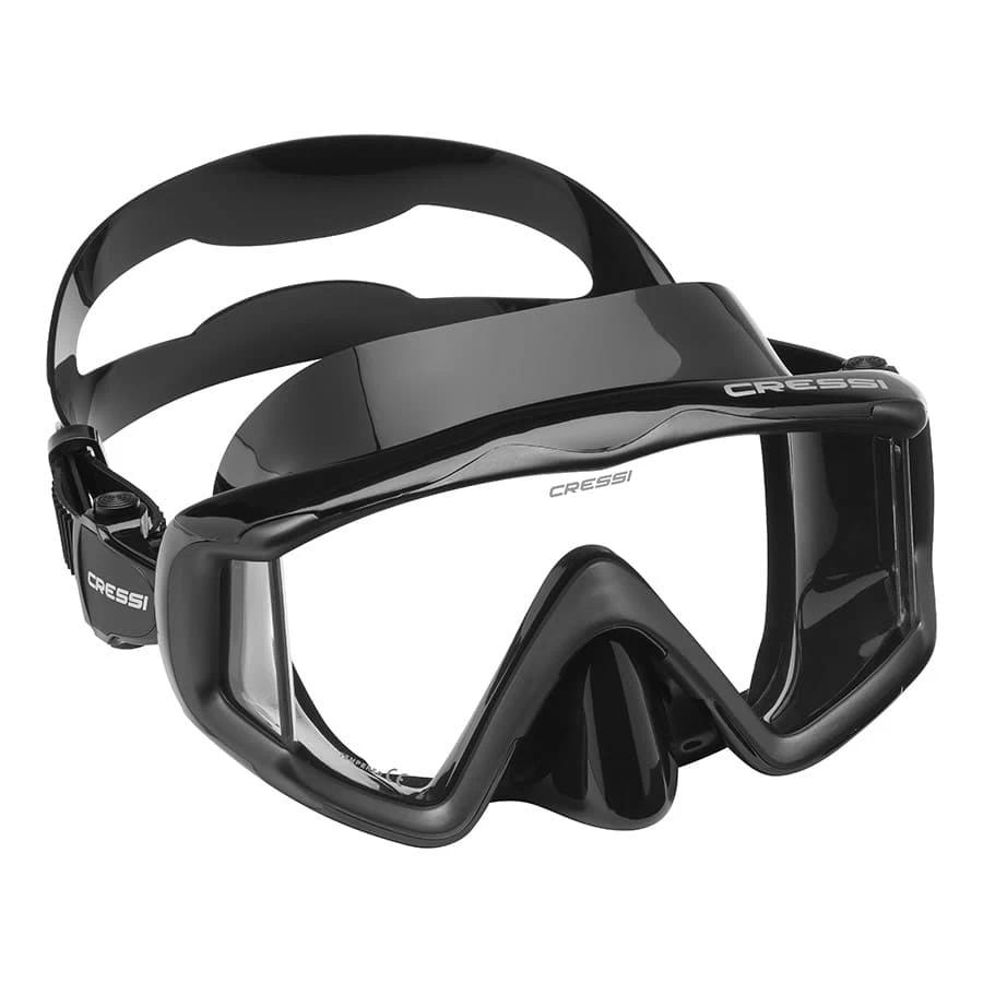 Cressi Liberty Scuba Maske Schwarz Grau Mit Klaren Gläsern 1 Cressi Liberty Scuba Maske Schwarz Grau Mit Klaren Gläsern