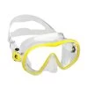 Cressi F-Dual Tauchermaske Gelb Mit Transparenten Gläsern