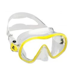 Cressi F-Dual Tauchermaske Gelb Mit Transparenten Gläsern
