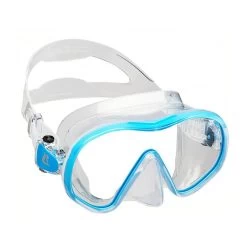 Cressi F-Dual Tauchermaske Weiß/blau Mit Transparenten Gläsern