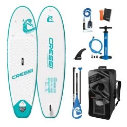 Cressi Isup Element 8'2" Paddle Surf Board Set Aufblasbar Grün