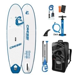 Cressi Isup Element 10'2" Paddle Surf Board Set Aufblasbar Blau