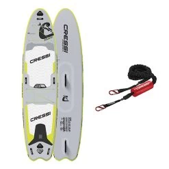 Cressi Isup Solid 12'2" Paddle Surf Board Set Aufblasbar Grau