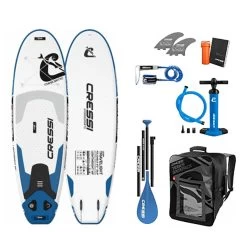 Cressi Isup Travelight 9'2" Paddle Surf Board Set Aufblasbar Blau