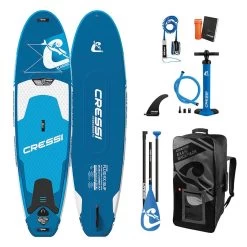 Cressi Isup Fluid 10'2" Paddle Surf Board Set Aufblasbar Blau