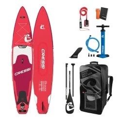 Cressi Isup Fury 12'2" Paddle Surf Board Set Aufblasbar Rot