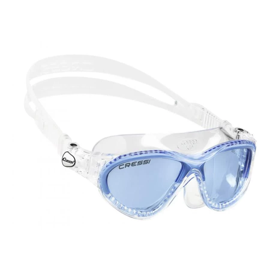 Schwimmbrille Cressi Cobra Weiß Mit Klaren Gläsern Blau Kinderbrille Blau 1 Schwimmbrille Cressi Cobra Weiß Mit Klaren Gläsern Blau Kinderbrille Blau