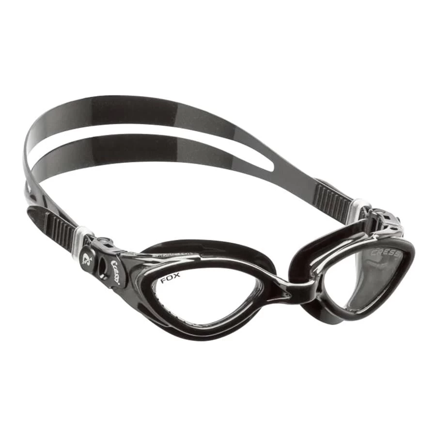 Cressi Fox Schwimmbrille Schwarz Mit Klaren Gläsern 1 Cressi Fox Schwimmbrille Schwarz Mit Klaren Gläsern