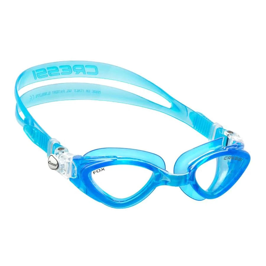 Cressi Fox Schwimmbrille Blau Mit Klaren Gläsern 1 Cressi Fox Schwimmbrille Blau Mit Klaren Gläsern