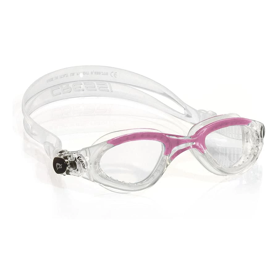 Cressi Flash Medium Schwimmbrille Weiß/rosa Mit Transparenten Gläsern 1 Cressi Flash Medium Schwimmbrille Weiß/rosa Mit Transparenten Gläsern