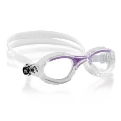 Cressi Flash Medium Schwimmbrille Weiß/lila Mit Transparenten Gläsern
