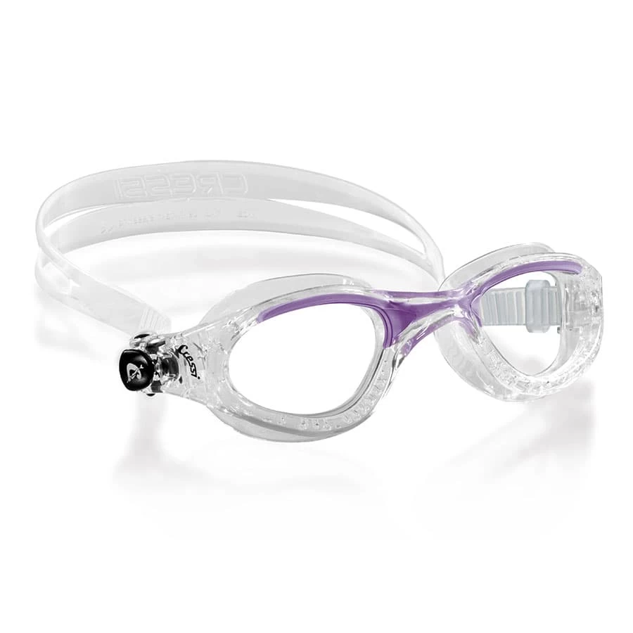 Cressi Flash Medium Schwimmbrille Weiß/lila Mit Transparenten Gläsern 1 Cressi Flash Medium Schwimmbrille Weiß/lila Mit Transparenten Gläsern