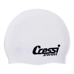 Cressi Silikon Schwimmkappe Weiß