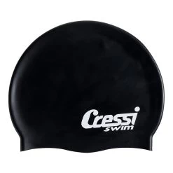 Cressi Silikon Schwimmkappe Schwarz